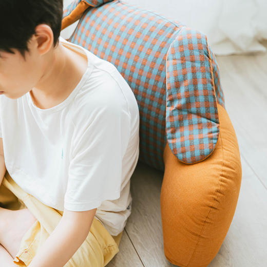 复古渔夫格纹兔兔系列多功能护腰靠 商品图2