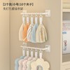 【免打孔！宝宝衣物收纳杆】儿童衣柜挂杆，衣柜空间变得更大，边角圆润，防滑齿纹，收纳，壁挂婴儿口水巾挂钩，毛巾袜子，夹子免打孔粘钩-QQ 商品缩略图10