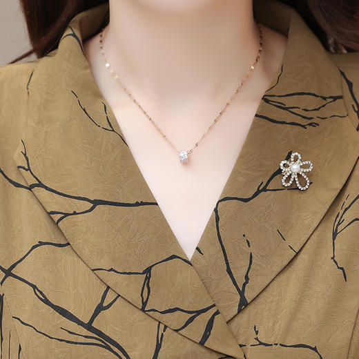 拼结短袖裙时尚，假两件连衣裙QYM-KED-H1177-Y 商品图3