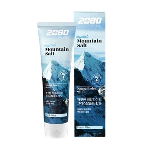 韩国爱敬2080菁纯盐薄荷香清新口气成人牙膏 125g*2支 商品图5