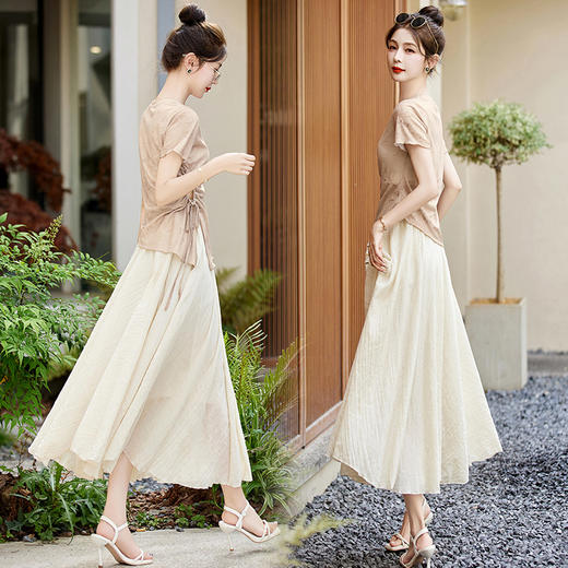 优雅时尚，气质收腰修身半身裙两件套HR-BBL2325-1 商品图6