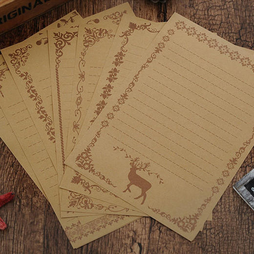 【福利】复古牛皮信纸情书稿纸告白信笺手写学生ins少女可爱日系简约告白 商品图4