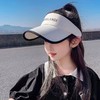 黛唯梵  儿童防晒帽女童夏季防紫外线扎马尾遮阳帽洋气男孩空顶户外太阳帽 商品缩略图1