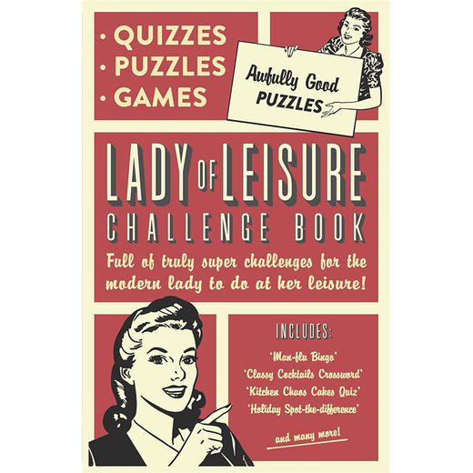 休闲淑女挑战书 谜题互动游戏书 英文原版 Lady of Leisure Challenge Book 商品图0