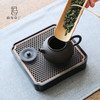 缘石台/君子系列/方寸 手编铜+玉檀砚 茶盘干泡台壶承 商品缩略图1
