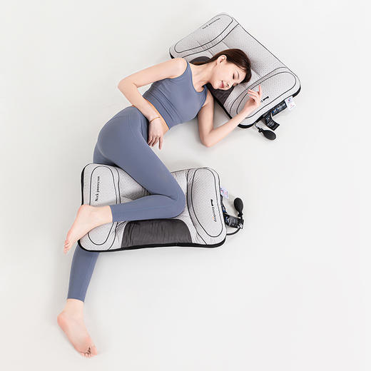 自然醒热艾1号-颈椎深养气垫枕颈椎枕头护颈椎助睡眠睡觉专用艾草热敷牵引修复反弓劲椎可调节枕头LFS 商品图0