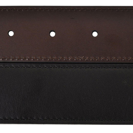 Salvatore Ferragamo 菲拉格慕 男士黑色棕色牛皮板扣式双面腰带 67-5542-586940【包装随机，部分无包装盒】 商品图4