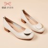 信诺真皮软底单鞋女2023春秋新款职业通勤女士中跟浅口妈妈休闲鞋23C1931-25 商品缩略图0