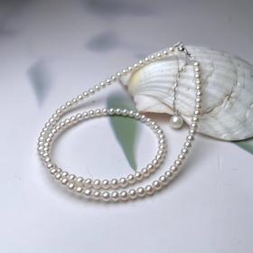 珍珠项链-白色小圆珠