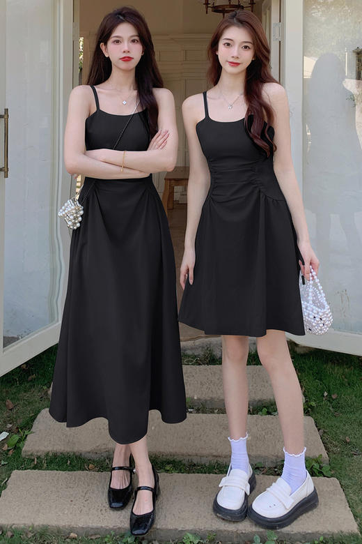 【温柔性感！清新甜美！】大码胖MM吊带连衣裙女，性感温柔，百搭随意，更加迷人优雅，收腰显瘦a字裙 商品图1