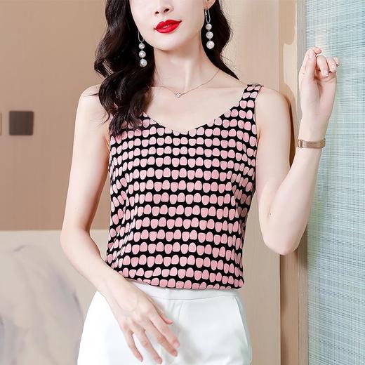 KQL-369H1676波点小吊带背心女外穿2023夏季新款美背感无袖缎面打底上衣 商品图4