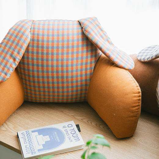 复古渔夫格纹兔兔系列多功能护腰靠 商品图0