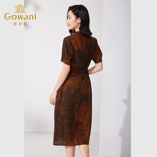 【灼云霞色】【香云纱】乔万尼真丝桑蚕丝连衣裙19mm红云纱气质复古ET2E293 商品图3