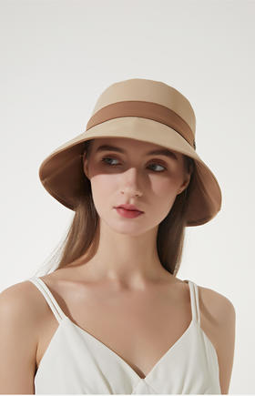 日系拼色渔夫帽