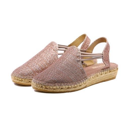 特价--西班牙原产手工制作时尚轻便女款草编鞋 421S-裸粉色 商品图4