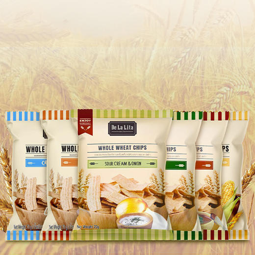 泰国采汇全麦脆片70g甜烧烤玉米味/酸奶洋葱味/烟熏烧烤味/原味 麦香四溢酥香薄脆 052301/051930/051255/051946 商品图0