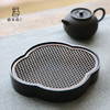 缘石台/君子系列/海棠 玉檀砚+手编铜 茶盘干泡台储水小茶盘壶承 商品缩略图0