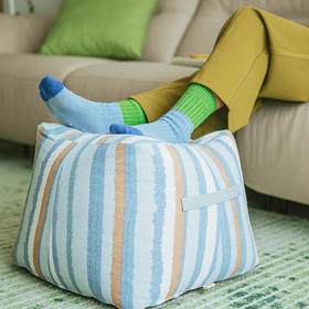 海洋条纹系列梯形脚凳手提换鞋凳客厅家用