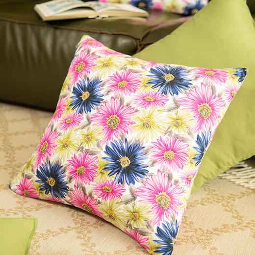 炽焰绽放系列靠包轻奢高端印花抱枕 商品图0