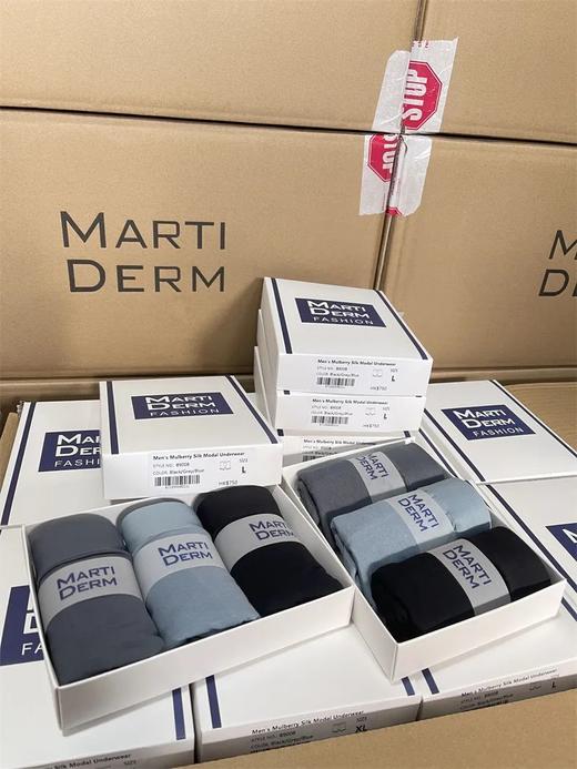出港订制三条礼盒装装750港币 轻奢桑蚕丝男士莫代尔一片式无痕内裤 商品图3