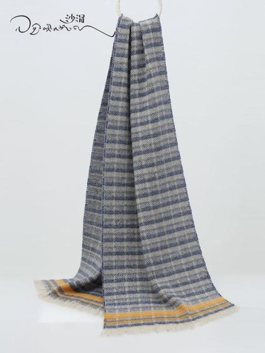 西藏手工氆氇羊绒撞色围巾 SJF95P555A 商品图0