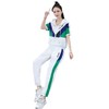 时尚洋气，拼色连帽运动休闲套装女夏季新款宽松显瘦长裤两件套QB-THF9962 商品缩略图4