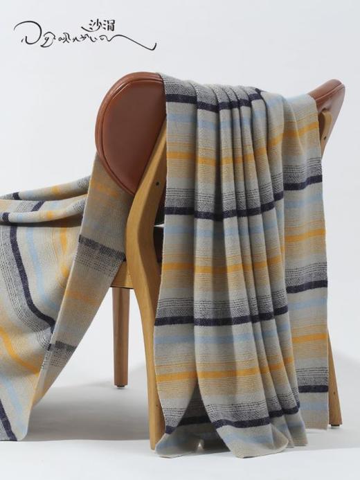 西藏江孜手工氆氇羊绒披毯 SJF95P553A 商品图2