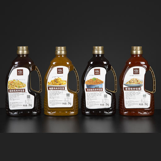 餐云炒饭酱（海鲜味、香辣味、咖喱味、黑椒味） 1瓶4斤装，一瓶做80份 商品图5