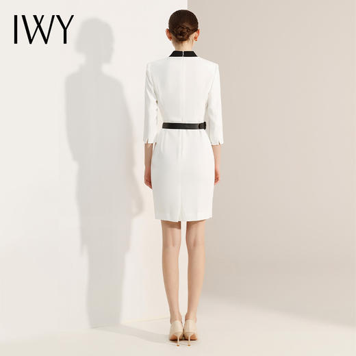 IWY/春夏中袖假两件连衣裙工装裙高端气质职业装女神范套装时尚工作服Q12301 商品图4