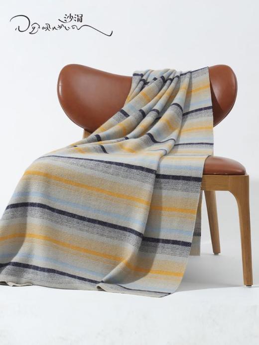 西藏江孜手工氆氇羊绒披毯 SJF95P553A 商品图3