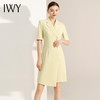 IWY/高级感黄色西装连衣裙女夏季薄款气质职业裙装播音主持人上镜正装Q13203 商品缩略图4