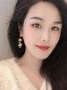 淡水真珍珠 925银针小众设计哑金电镀耳环铃兰花朵清新甜美百搭 商品缩略图2