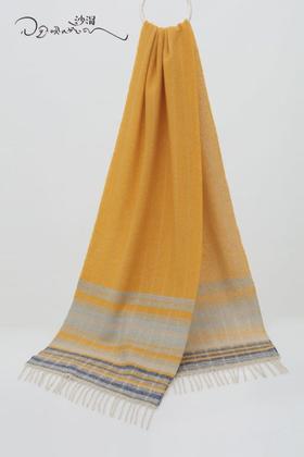 西藏手工氆氇羊绒流苏围巾 SJF95P556A