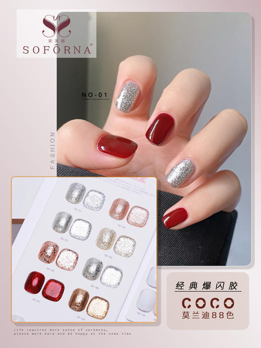 COCO莫兰迪88色套装15ml（配送实物色板，底胶，封层，加固） 商品图2