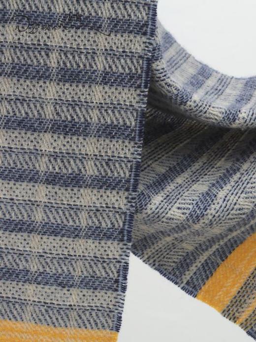 西藏手工氆氇羊绒撞色围巾 SJF95P555A 商品图3