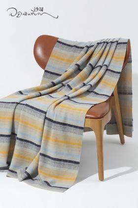 西藏江孜手工氆氇羊绒披毯 SJF95P553A