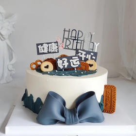 【健康 好运 开心】/生日蛋糕/男生蛋糕