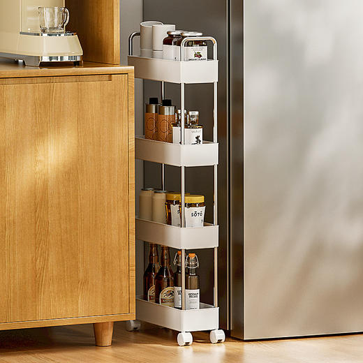 DD-卫生间厨房夹缝置物架落地可移动洗漱台浴室推车缝隙收纳架 商品图3