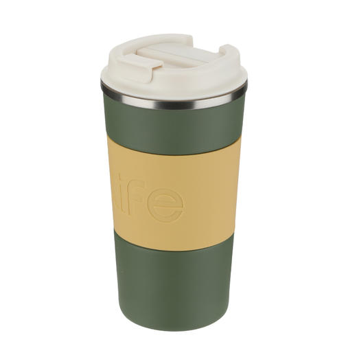 TD50200605 独角犀Rhinolife 简约保温咖啡杯 500mL 复古绿 商品图2