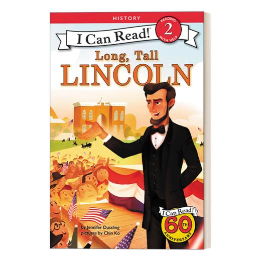Collins柯林斯 英文原版 Long Tall Lincon 高大的林肯 I Can Read 2 History 分级阅读名人传记系列 英文版 进口英语原版书籍 商品图1