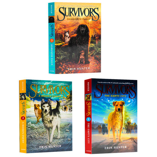 Collins狗武士幸存者系列1-3册盒装 英文原版 Survivors Series 3 Books Collection Set 猫武士 Warriors同作者 Erin Hunter 英文版书籍 商品图3