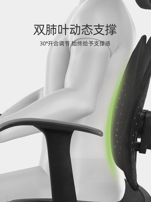 米乔人体工学双背椅家用电脑椅减压老板椅可躺坐透气办公椅 商品图1
