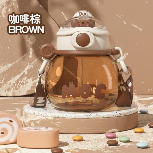 【饮水尽兴 出街时尚！网红高颜值萌趣大肚杯】一键开盖密封防漏，食品级材质耐冷耐热，开盖防喷，夏季运动水杯儿童吸管杯大容量便携塑料杯粉丝专属 商品图5
