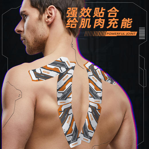 TMT肌肉贴登山跑步健身球类运动机甲风肌能贴 商品图2