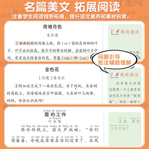 【斗半匠】1-6年级上下册大语文阅读理解专项真题训练 商品图2