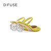 DFuse迪芙斯2023春季新款羊皮仙女水晶跟包头拖鞋单鞋DF31114045 商品缩略图6