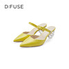 DFuse迪芙斯2023春季新款羊皮仙女水晶跟包头拖鞋单鞋DF31114045 商品缩略图5