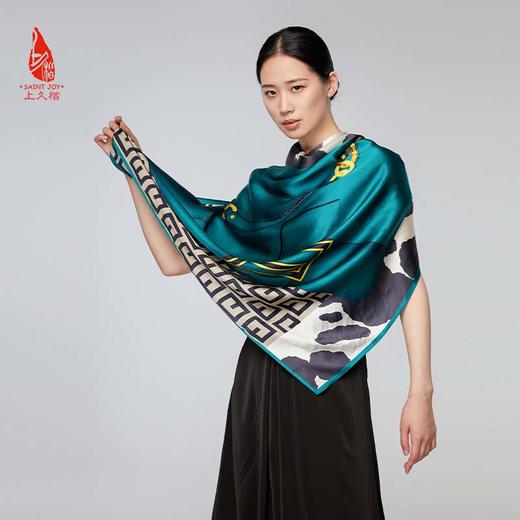 SAINTJOY/上久楷真丝方巾100%桑蚕丝FJS22011莫兰迪 商品图3