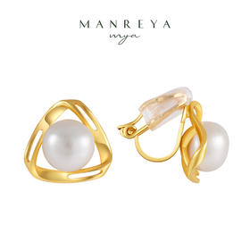Manreya玛芮雅“寻梦”极简珍珠无痛耳夹法式复古气质简约