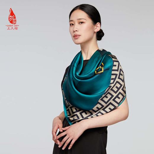 SAINTJOY/上久楷真丝方巾100%桑蚕丝FJS22011莫兰迪 商品图0